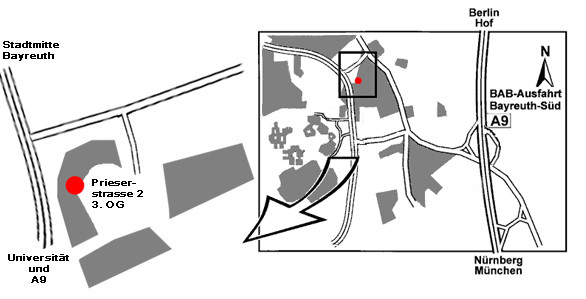 Lageplan Lehrstuhls BWL 6